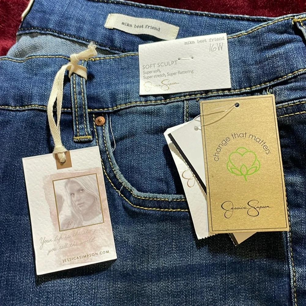 Jessica Simpson Blue Straight Leg Jeans‎
